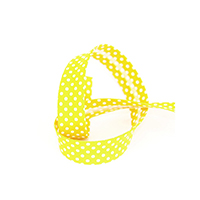 Biais tape through dots 18 mm yellow 74801805